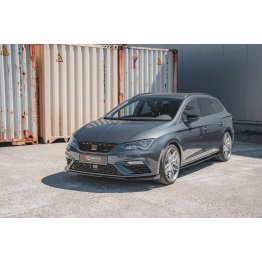 Накладка сплиттер на передний бампер Вар2 на Seat III Cupra / FR рестайл